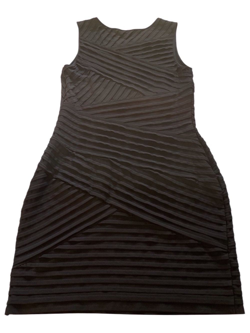 Calvin Klein Black Sleeveless Textured Sheath Dress - Picture 9 of 14